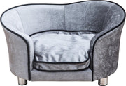 PawHut Hondenbank pluche lichtgrijs 69 x 49 x 38cm