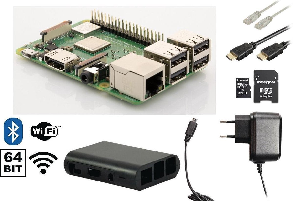 RaspberryPi 3B+ (32Gb) starter kit + WiFi + NOOBS software tool