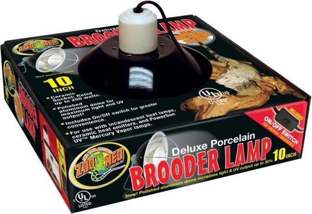 ZOOMED Koepellamphouder voor lamp tot 250 W - Ø 25 cm - Voor reptielen