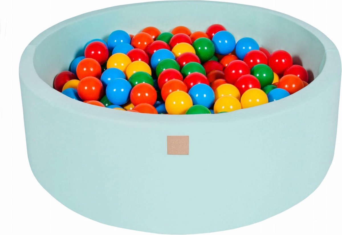 Ronde Ballenbak set incl 300 ballen 90x40cm - Mint: Geel