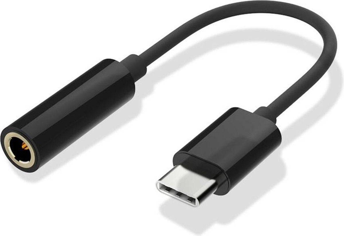 Koptelefoon kabel - Audio Kabel - Type-C naar 3.5mm jack - usb c 3.5 - Hoofdtelefoon - Audio Adapter - Zwart