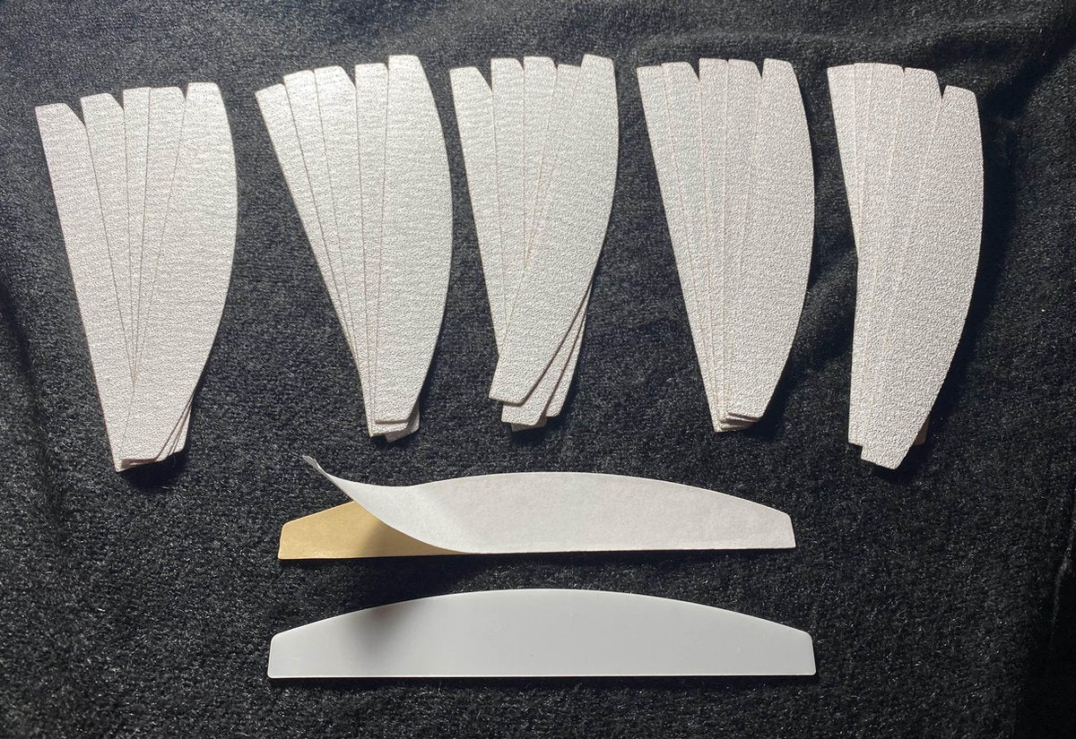 75 stuks Hygiëne vijlen Half Moon Zebra Vijl 100+150+180 grit nu met tijdelijk 3 gratis Kunststof houder
