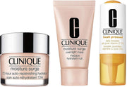 Clinique Giftset - Moisture Surge 72-Hour Auto-Replenishing Hydrator Crème 50 ml + Moisture Surge Overnight Mask 30 ml + Fresh Pressed Daily Booster with Pure Vitamin C 10% 8
