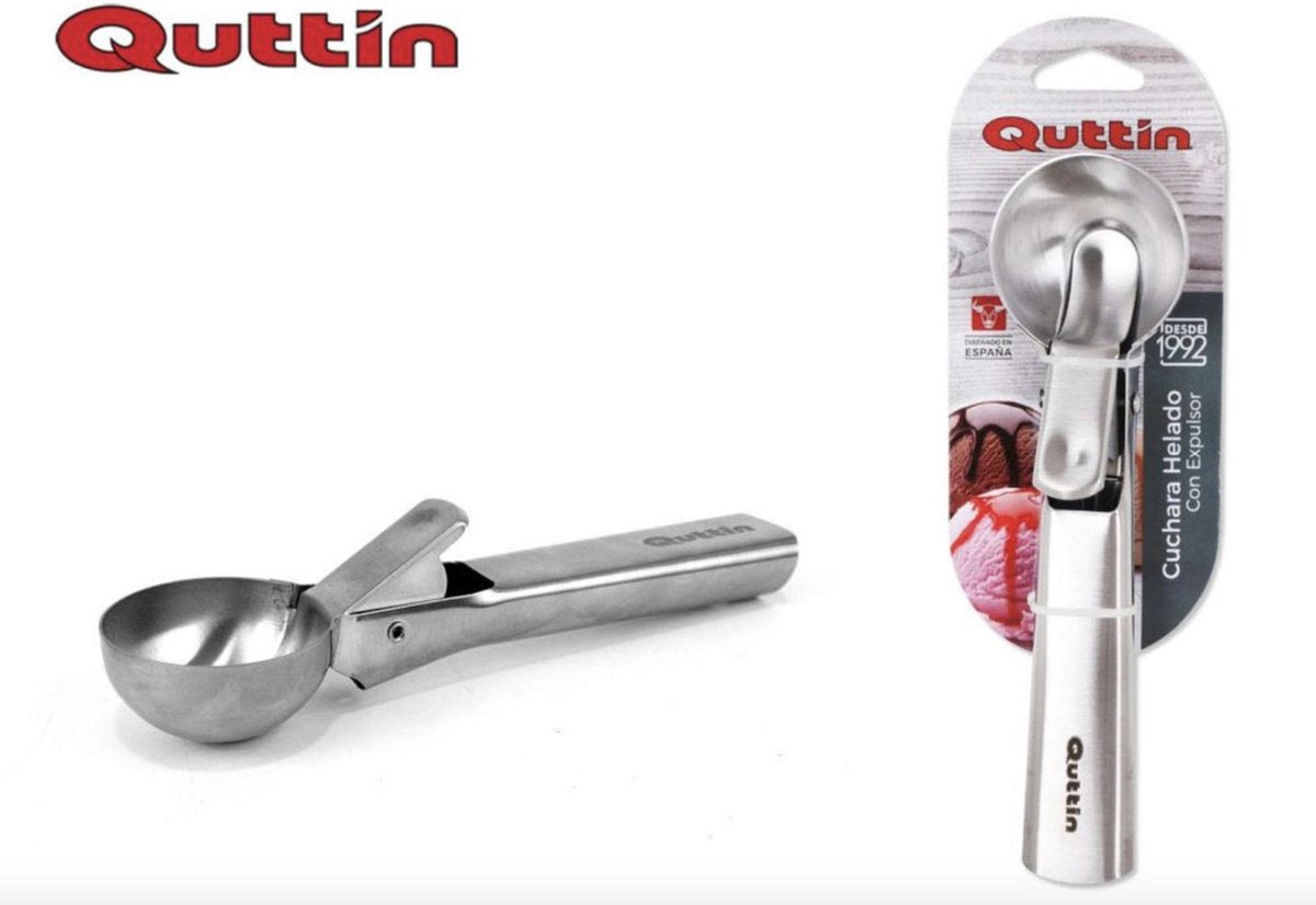 RVS Ijslepel - Ijsschep - Bolletjeslepel - Ijsboltang - Fruitschep - Uitwerpklep - inclusief losmaker
