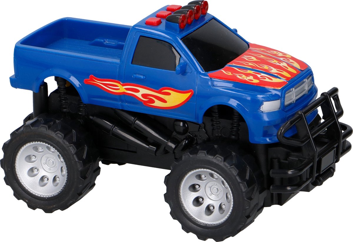 Gearbox Monstertruck - Met licht en geluid - blauw