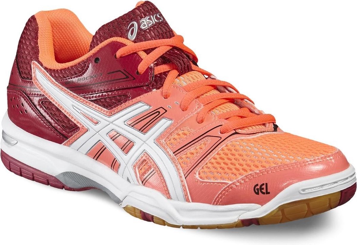 Asics Gel-Rocket 7 Indoorschoen Dames Sportschoenen - Maat 41.5 - Vrouwen - roze/oranje/rood/wit