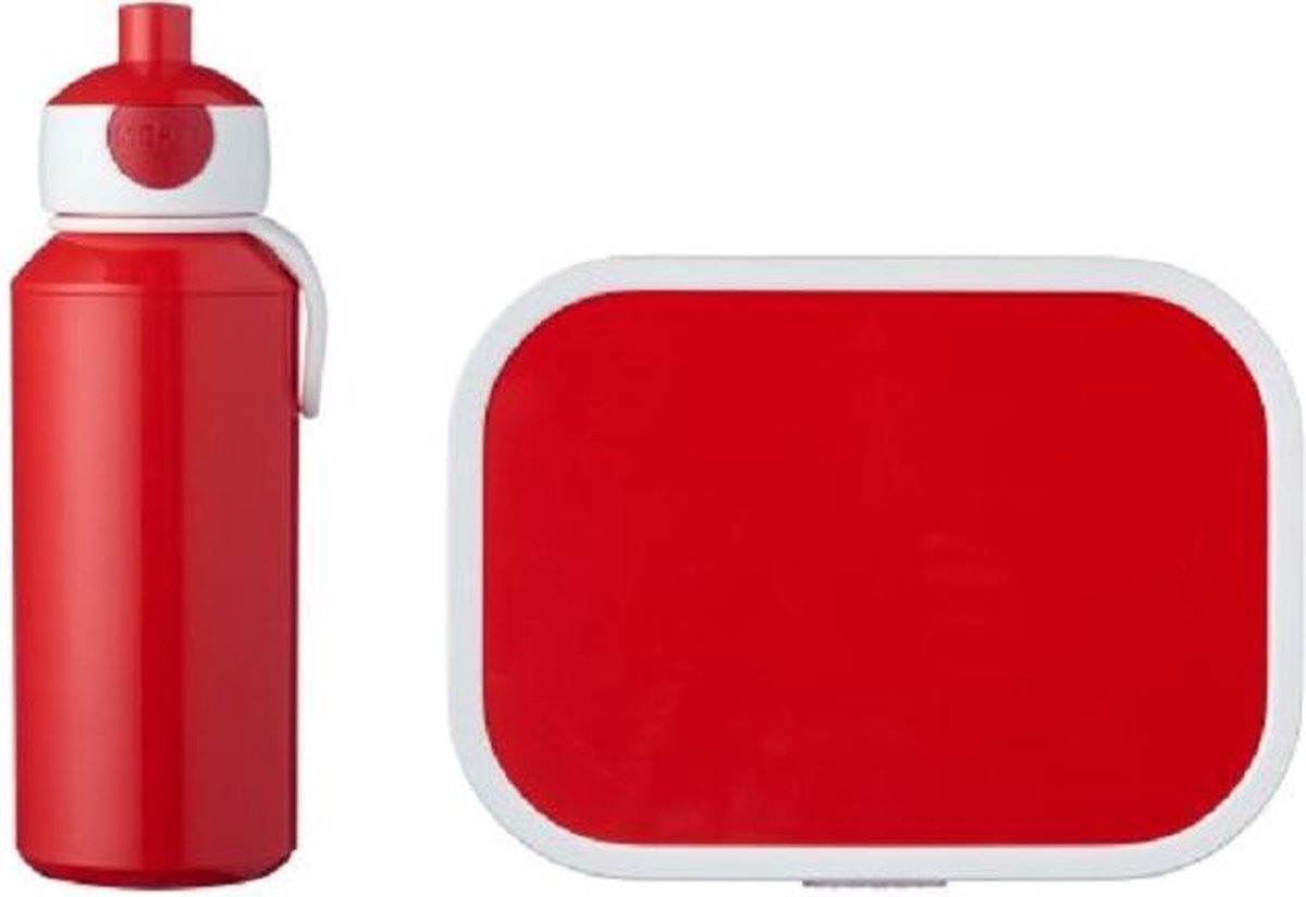Mepal Voordeelset Pop up Drinkfles & Lunchbox Rood