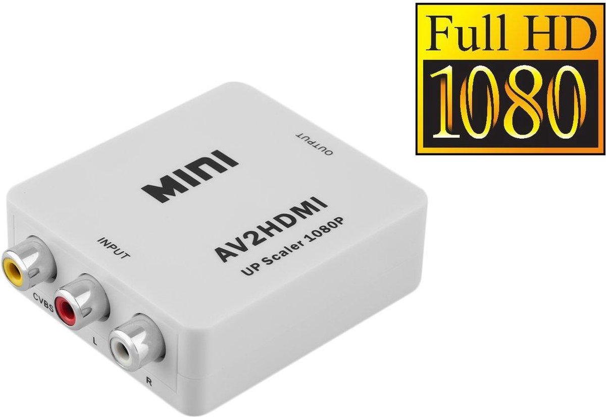 Tulp / AV / Composiet RCA naar HDMI omvormer - Adapter RCA to HDMI