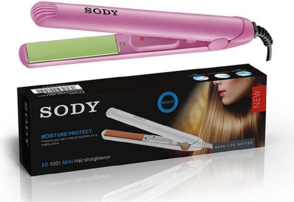Sody Professionele Stijltang - Professionele Mini Stijltang - Roze
