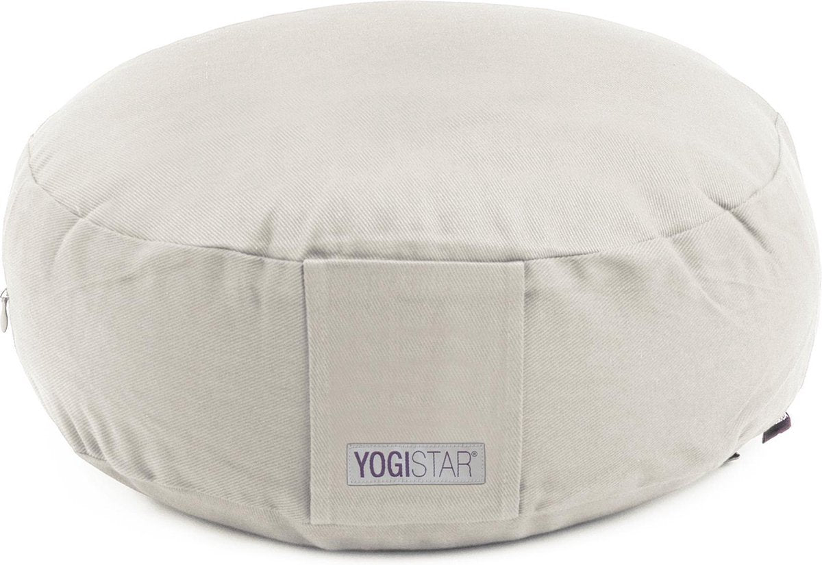 Meditatiekussen - rond natural white Meditatiekussen YOGISTAR