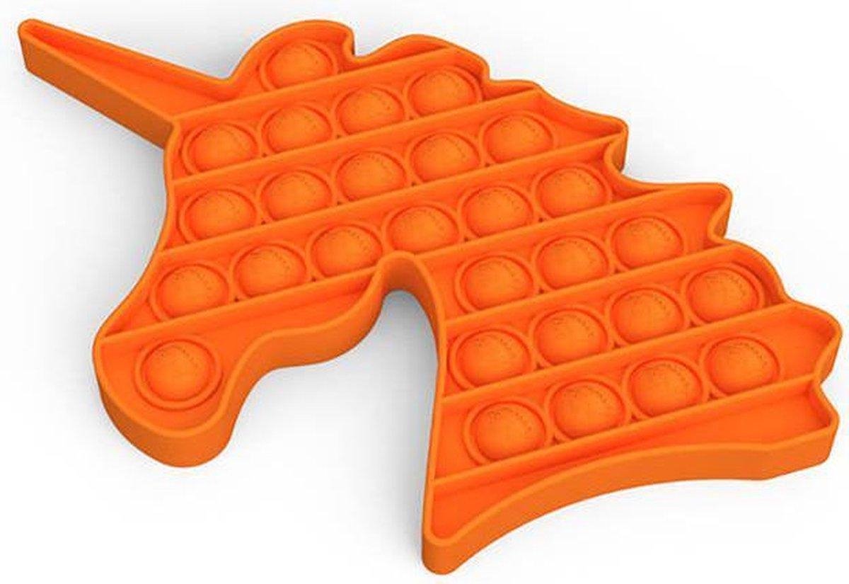 Ren4Shop© Fidget Toys Pop It - Unicorn oranje - Eenhoorn - Stress verlagend - Gezien op TikTok!