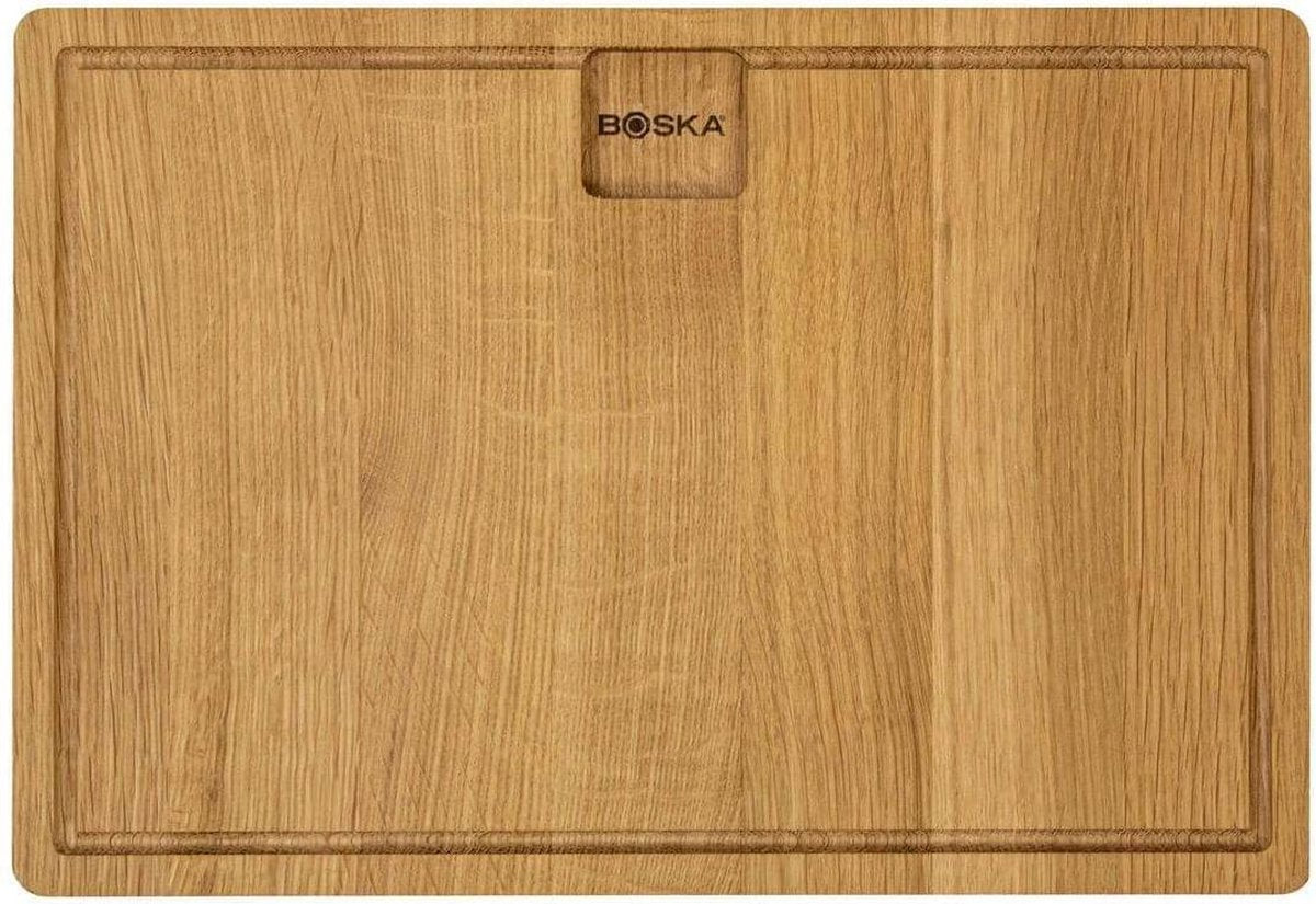 Boska Dining Board Friends M - Europees eikenhout - Voor elke maaltijd - Handige opvanggeul - 33 cm