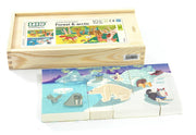 Bajo dubbelzijdige houten puzzel Bos & Ijspool - 10 stukjes