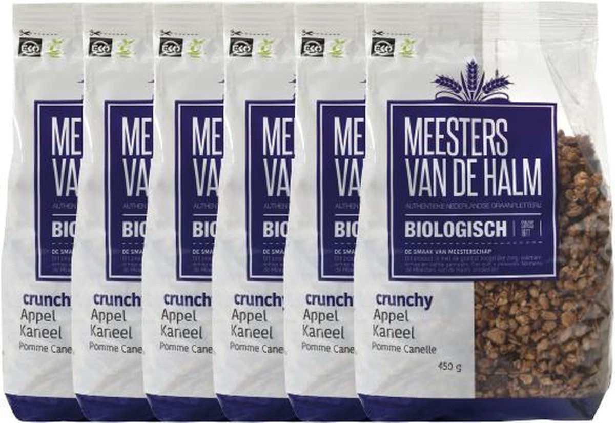 De Halm Crunchy Appel / Kaneel 6 x 450 gram
