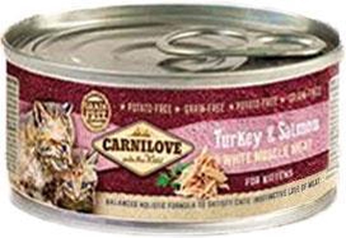Carnilove kat 100 gram - Kitten Kalkoen & Zalm