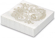 GALA Servetten - Mia White Gold - 40x40cm - 25 Stuks - Dessin