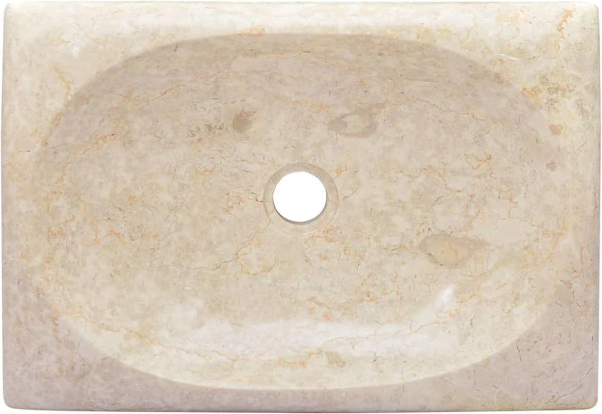 vidaXL Gootsteen 50x35x10 cm marmer crèmekleurig  VDXL_149165