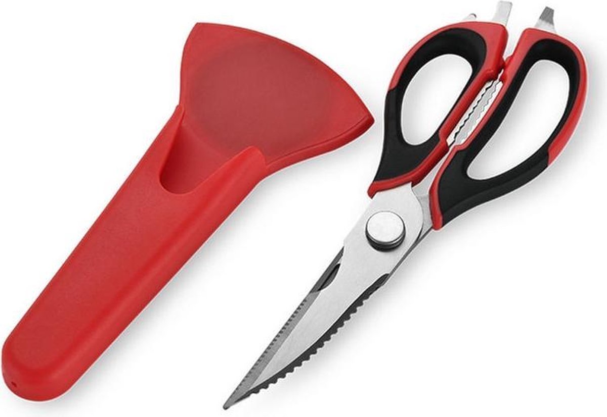 Krumble Keukenschaar multifunctioneel / Inclusief magnetische hoes - Rood