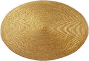 Ronde placemat goud polypropeen 38 cm - Placemats/onderleggers - Tafeldecoratie
