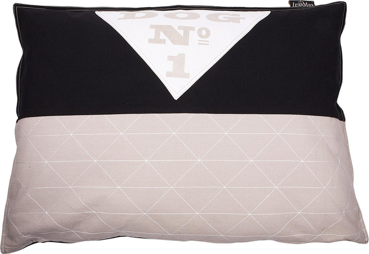 Lex & max no.1 losse hoes voor hondenkussen rechthoek  100x70cm zwart