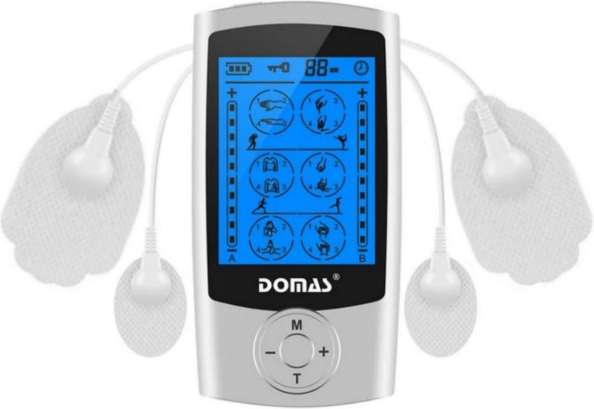 Domas - TENS apparaat - spierstimulator - tens - 4 elektrode pads