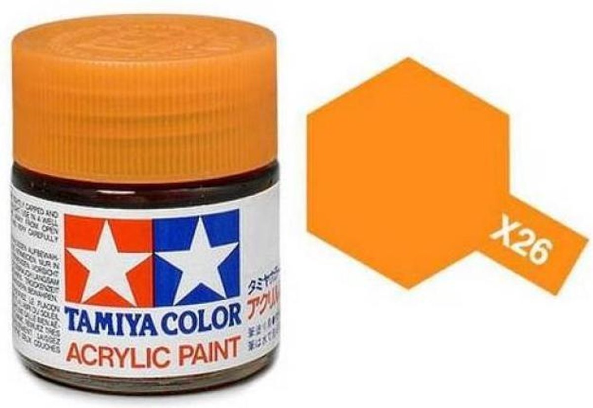 Tamiya X-26 Orange Clear - Gloss - Acryl - 23ml Verf potje
