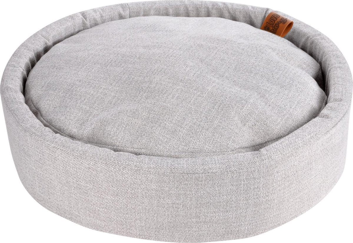 Hondenkussen-Hondenbed-Cosy rond 60cm licht grijs