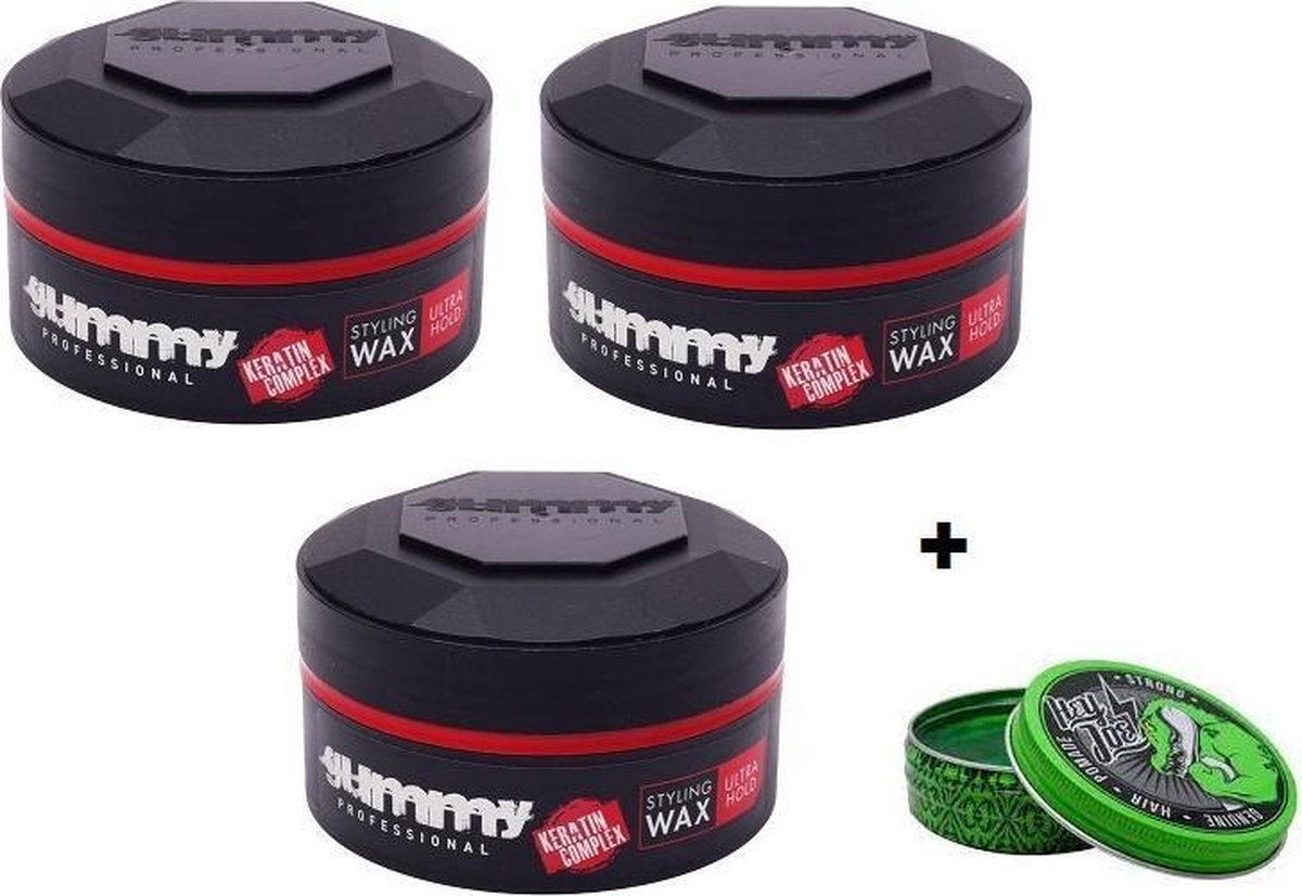 Gummy Wax Ultra Hold 3-Pack + Free HeyJoe! Mini Pomade