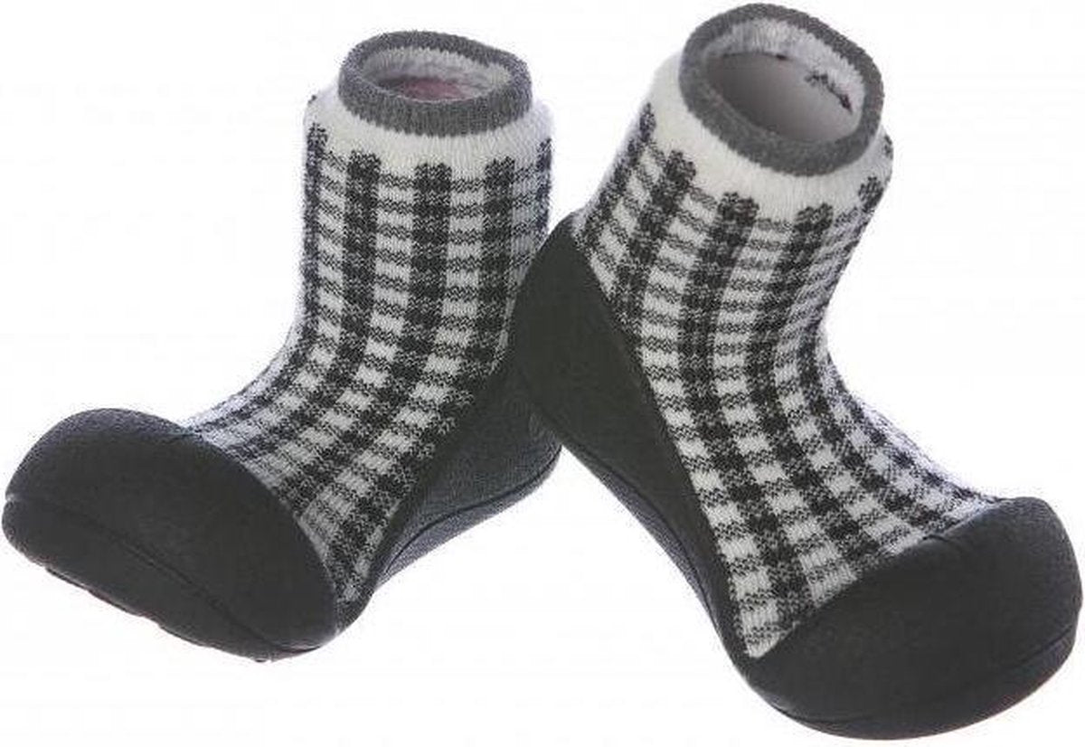 Attipas Chess zwart  babyschoenen