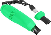 Auto-interieurreiniger mini usb auto stofzuiger laptop borstel auto-interieur ventilatie stofverwijderingsset plug-in stofzuiger - groen