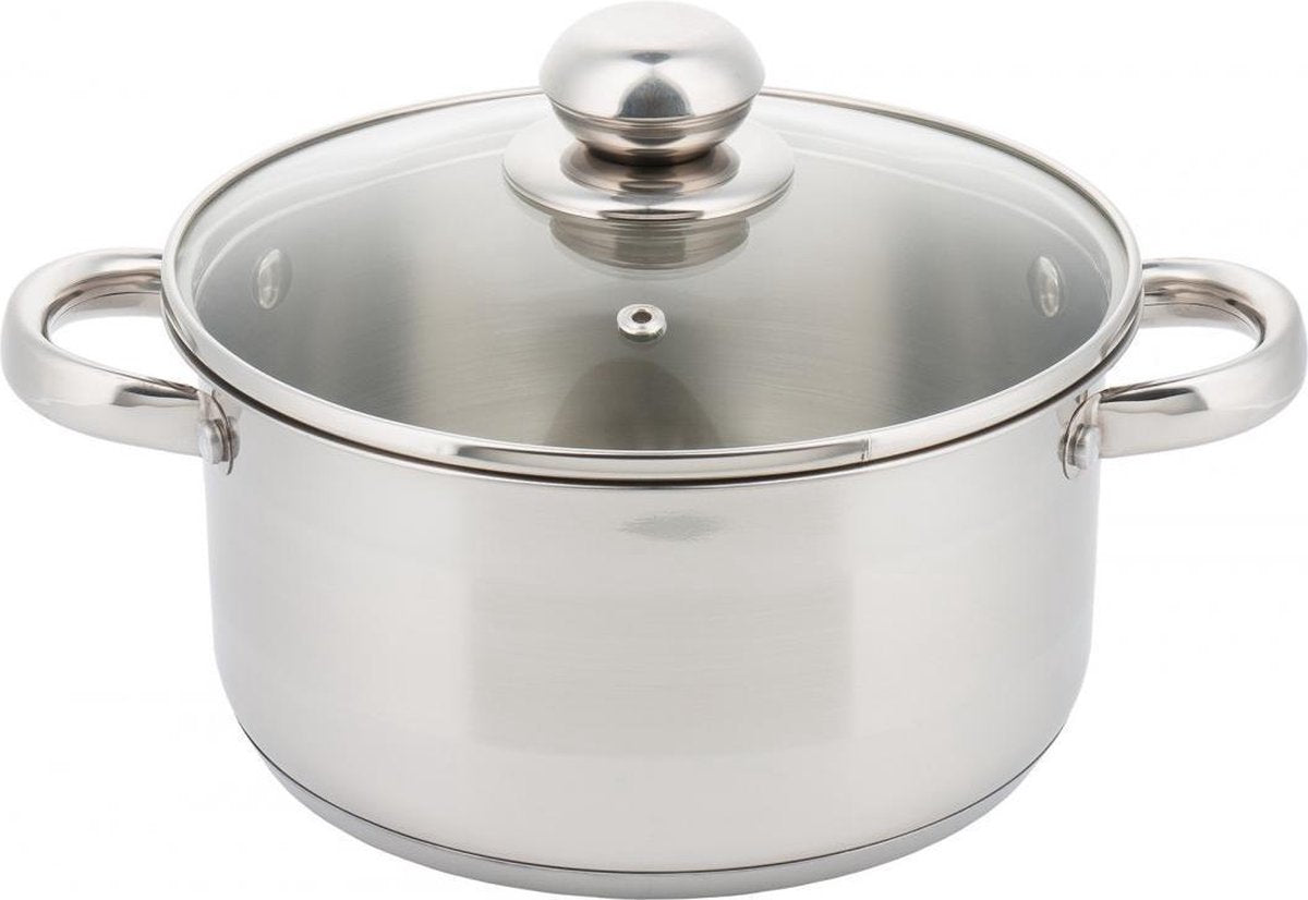 Pan met Deksel 18cm 2.1L - RVS roestvrijestaal
