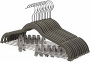 Nancy's Kledinghanger Set van 12 - Antislip clips - 360 ° Draaibare Kledinghangers
