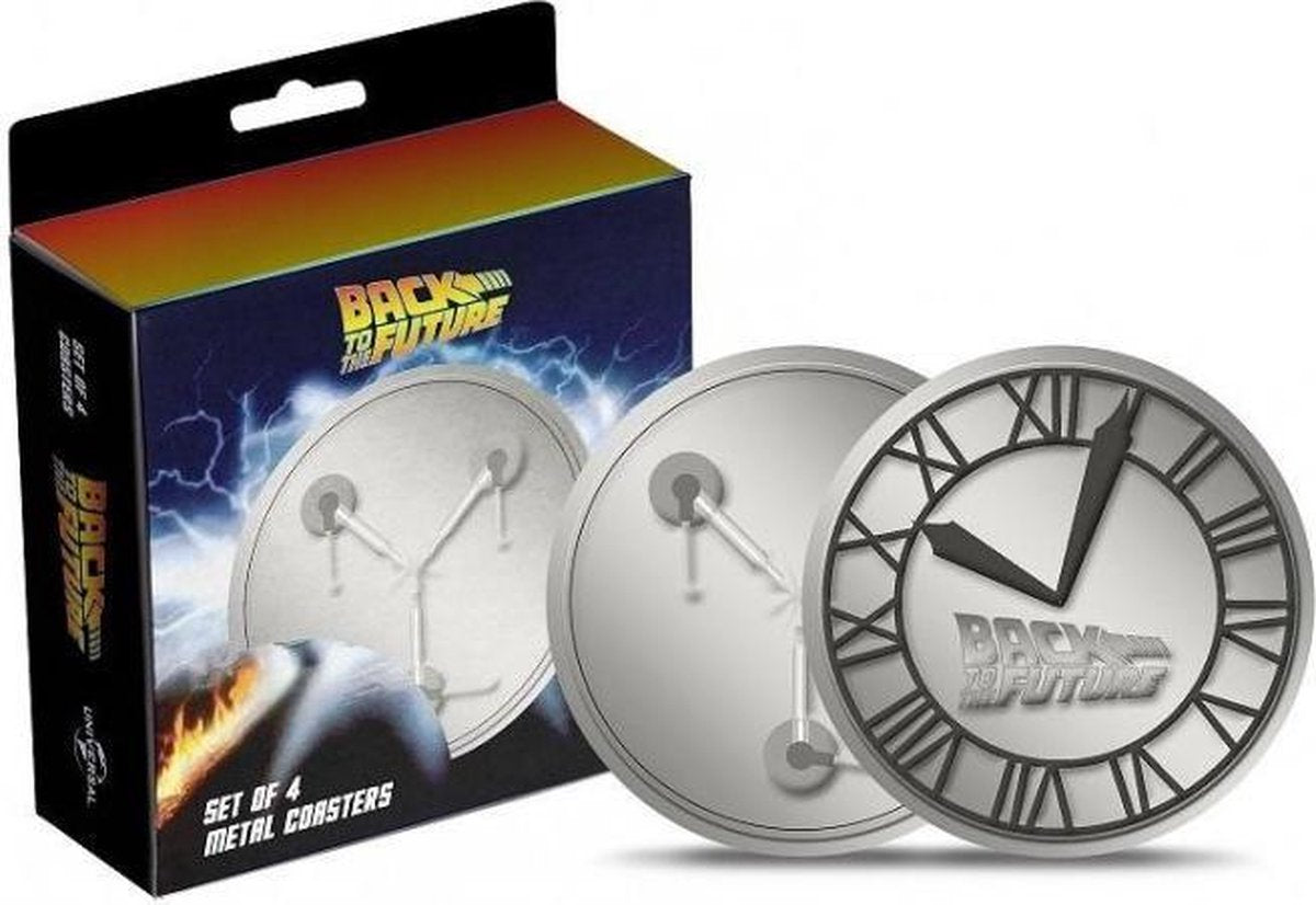 BACK TO THE FUTURE - 4-set Metalen Onderzetters