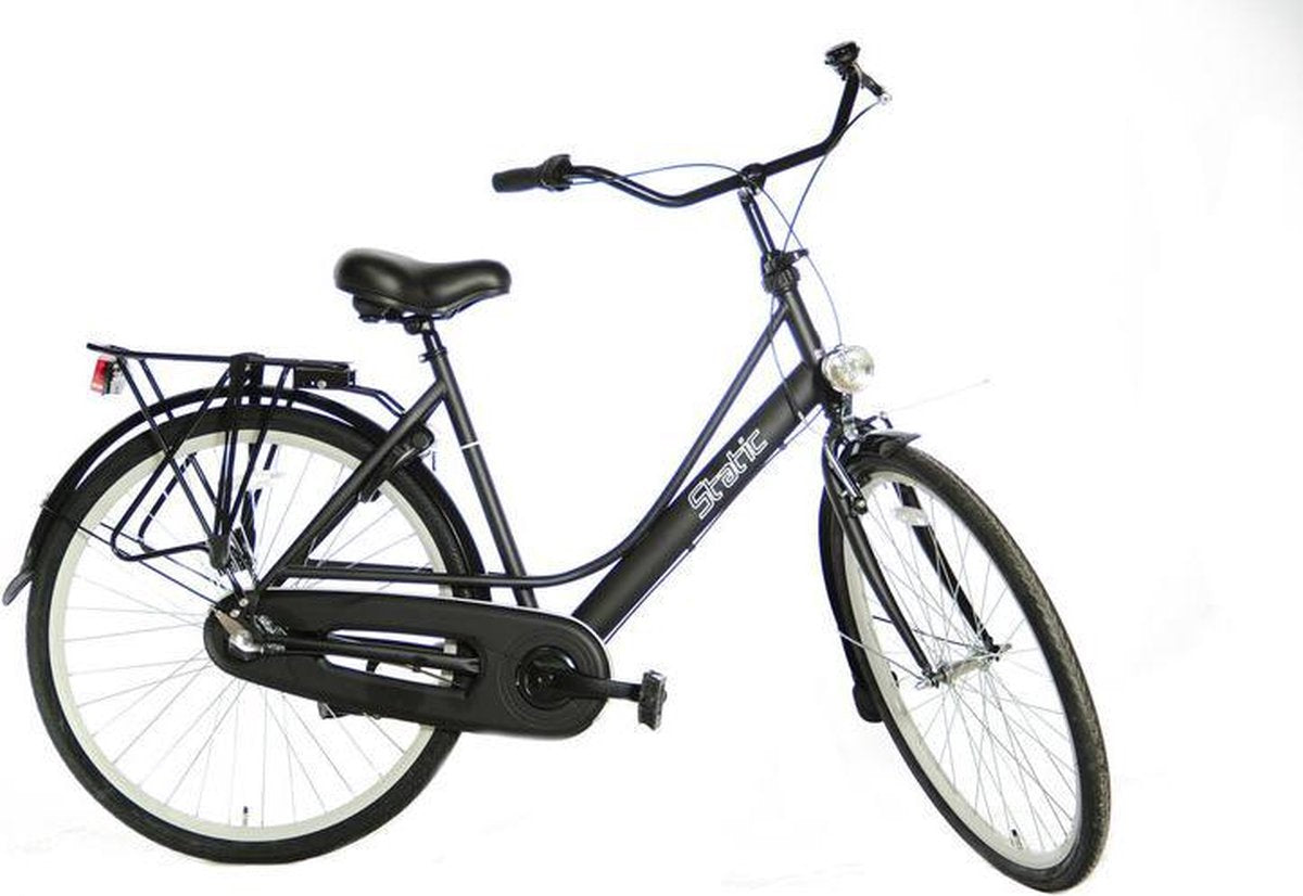 Static Sphin Dames 28 inch stadsfiets 3 versnelling Mat zwart