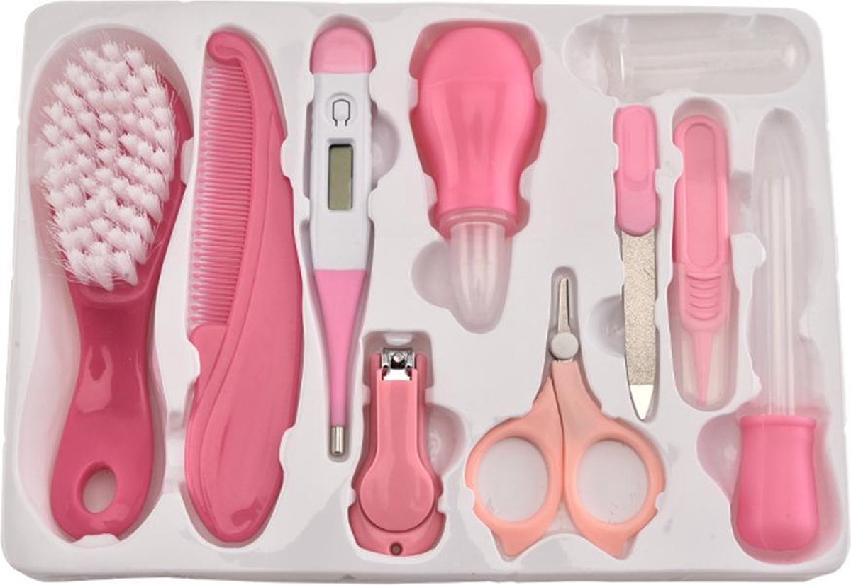 Toddly - Baby Care Set - 10 In 1 – Safe – Schoonmaken - Roze