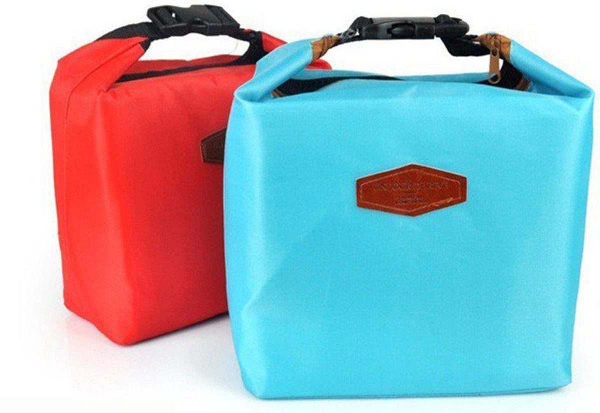 Doodadeals® | Handig koeltasje| 6 blikjes | Compacte koelboxen / koeltassen en elementen | Lichtblauw
