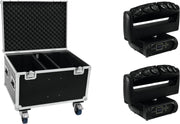 FUTURELIGHT Set 2x Color Wave LED Moving Bar + Case