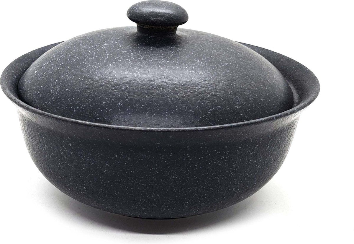 Dekschaal – Kom met deksel - Schaal met deksel – Zwart - Serveerkom – 21 cm