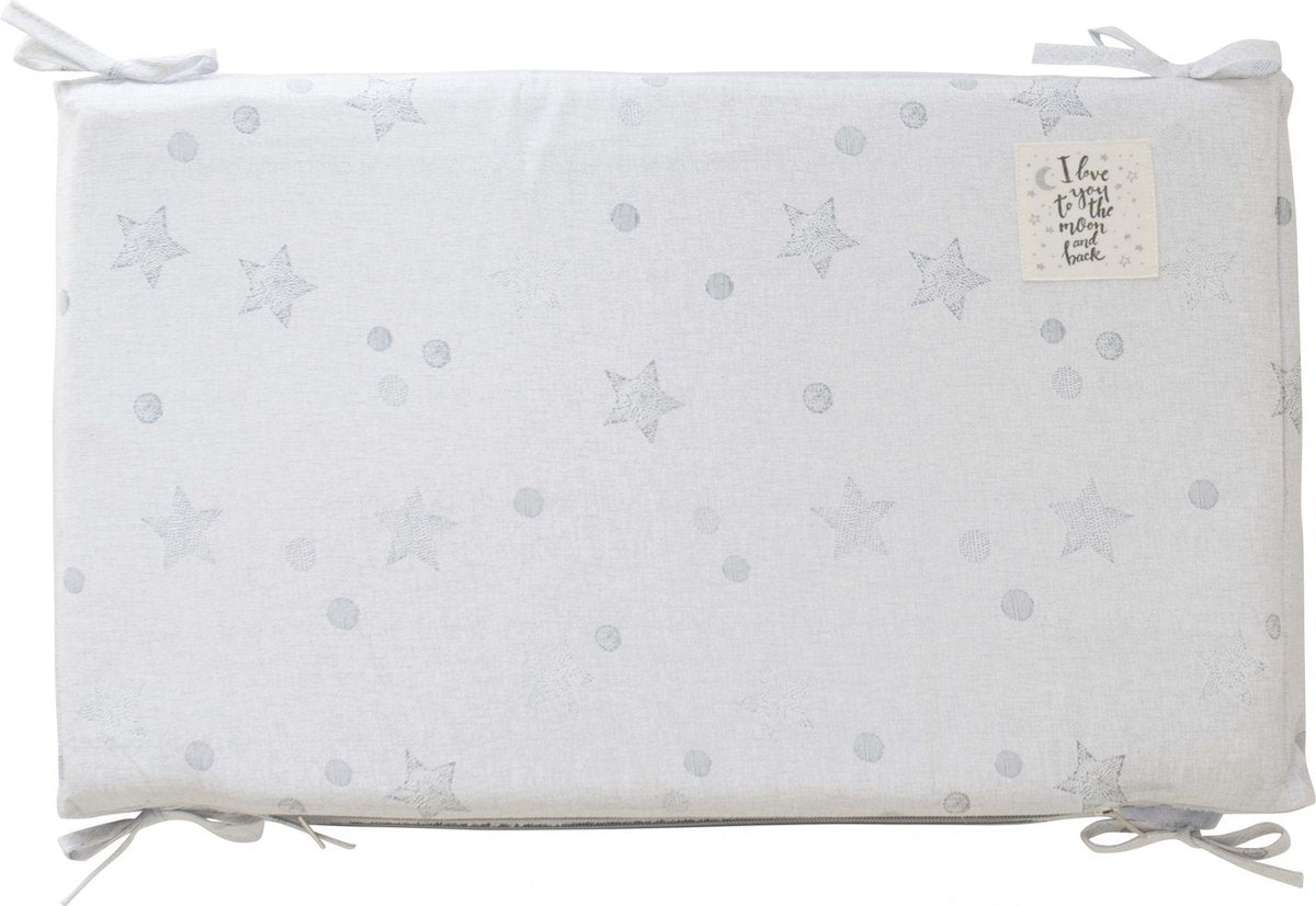Pericles Bedomtrek Star Katoen 180 X 135 Cm Wit/grijs