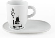 Bialetti Mok met schotel - porselein