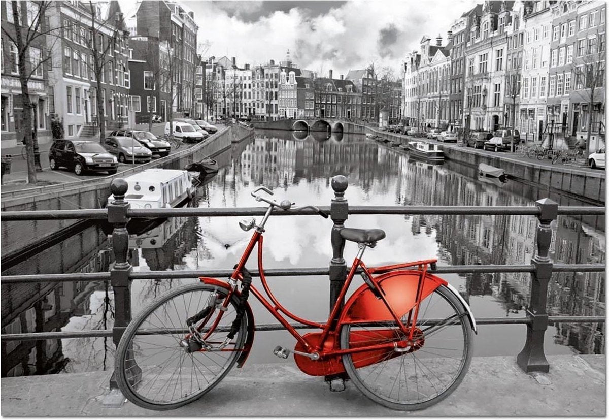 Educa - Rode fiets in Amsterdam - 1000 stukjes