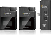 Comica BoomX-D MI2 draadloze microfoon-set met 2 zenders en Lightning-ontvanger voor iPhone
