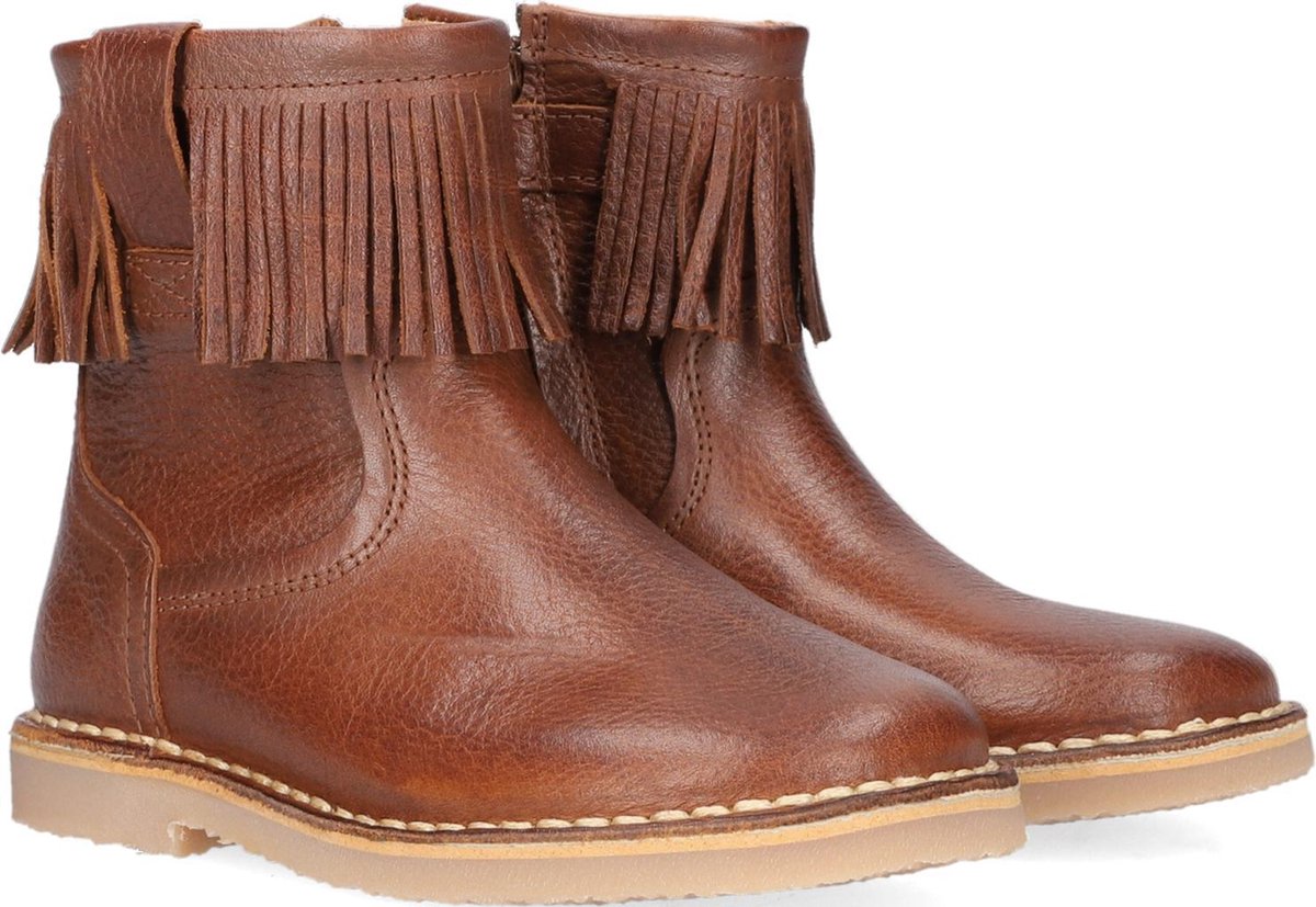 Koel4kids 02m003 Enkellaarsjes - Enkelboots - Meisjes - Cognac - Maat 34