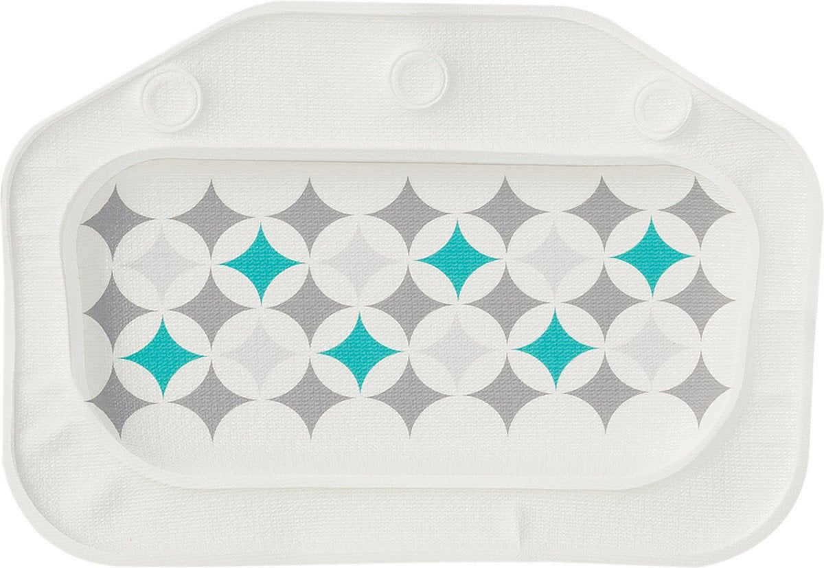 Sealskin Diamonds Hoofdsteun Bad - 20x30 cm - Wit/Grijs/Aqua