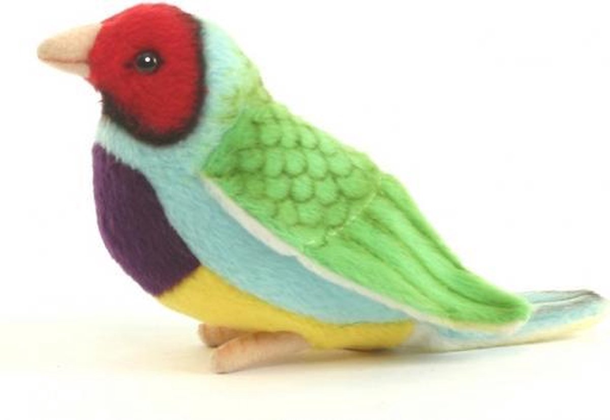 Gouldamadine vogel knuffel 11 cm