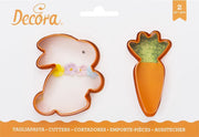 Decora Koekjes Uitsteker Set Konijn & Wortel -2 stuks-