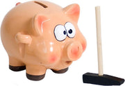 Orange85 Spaarvarken - Spaarpot - met Hamer - Spaarpot varken - Roze - Keramiek - Spaarpotten - Kinderen - Volwassenen