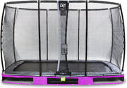 Trampoline EXIT Elegant Premium inground - 244x427cm met Deluxe veiligheidsnet - paars