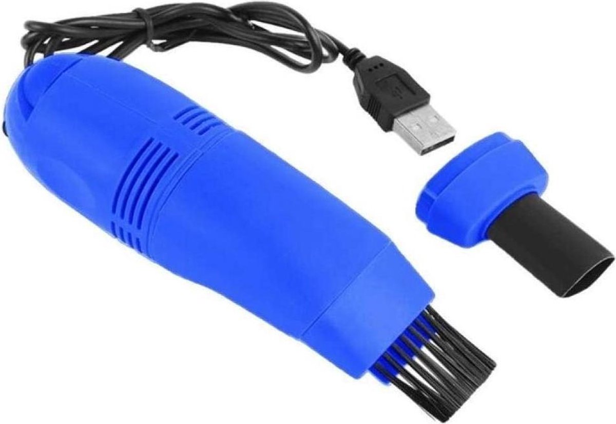 Auto-interieurreiniger mini usb auto stofzuiger laptop borstel auto interieur ventilatie stofverwijderingsset plug-in stofzuiger - donkerblauw