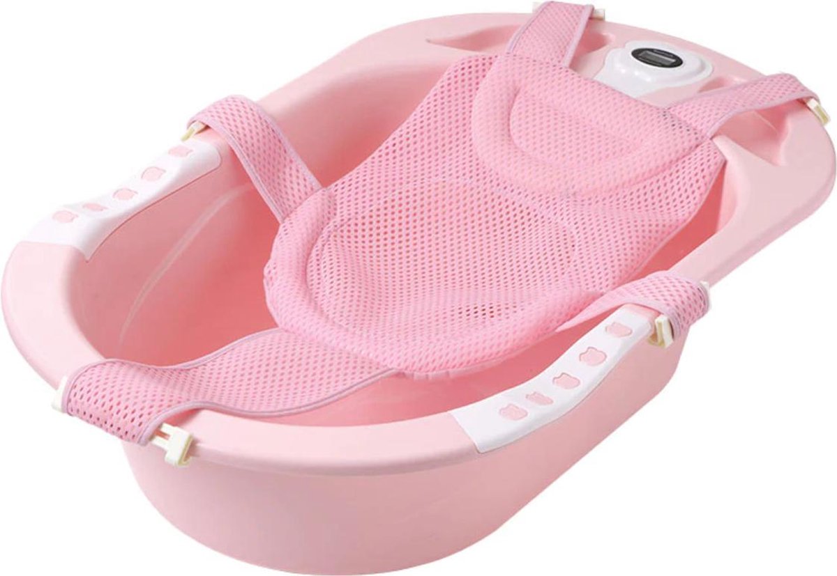 Verstelbare antislip baby bad kussen (Roze) - Baby bad kussen - Antislip kussen - Geschikt voor ieder baby badje!